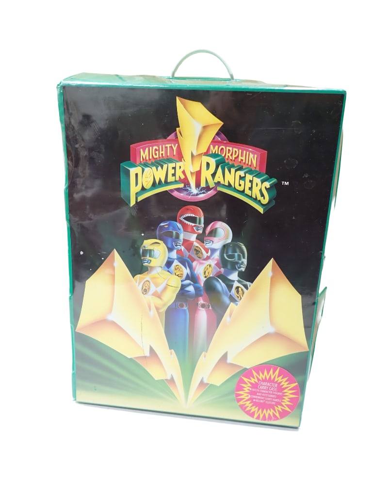 Vtg 1994 Mighty Morphin Power Rangers Carrying Case by Saban: Vintage 1994 Mighty Morphin Power Rangers Carrying Case by Saban