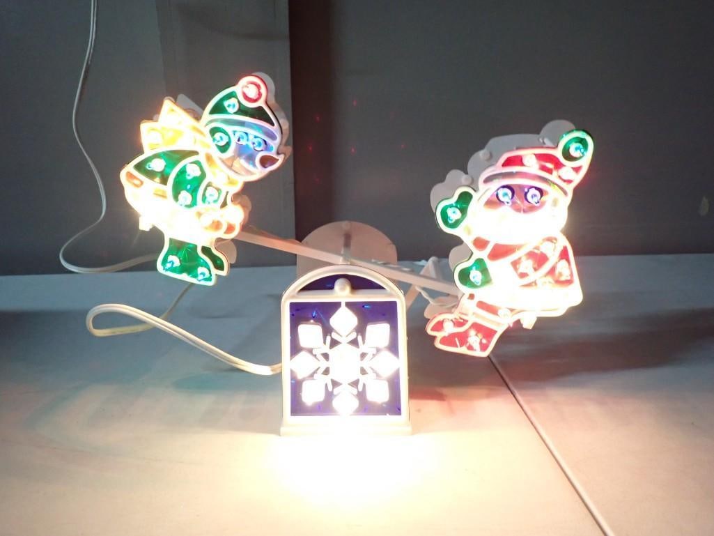 Animated Lighted Christmas Teeter Totter Decoration Works (1 of 11)