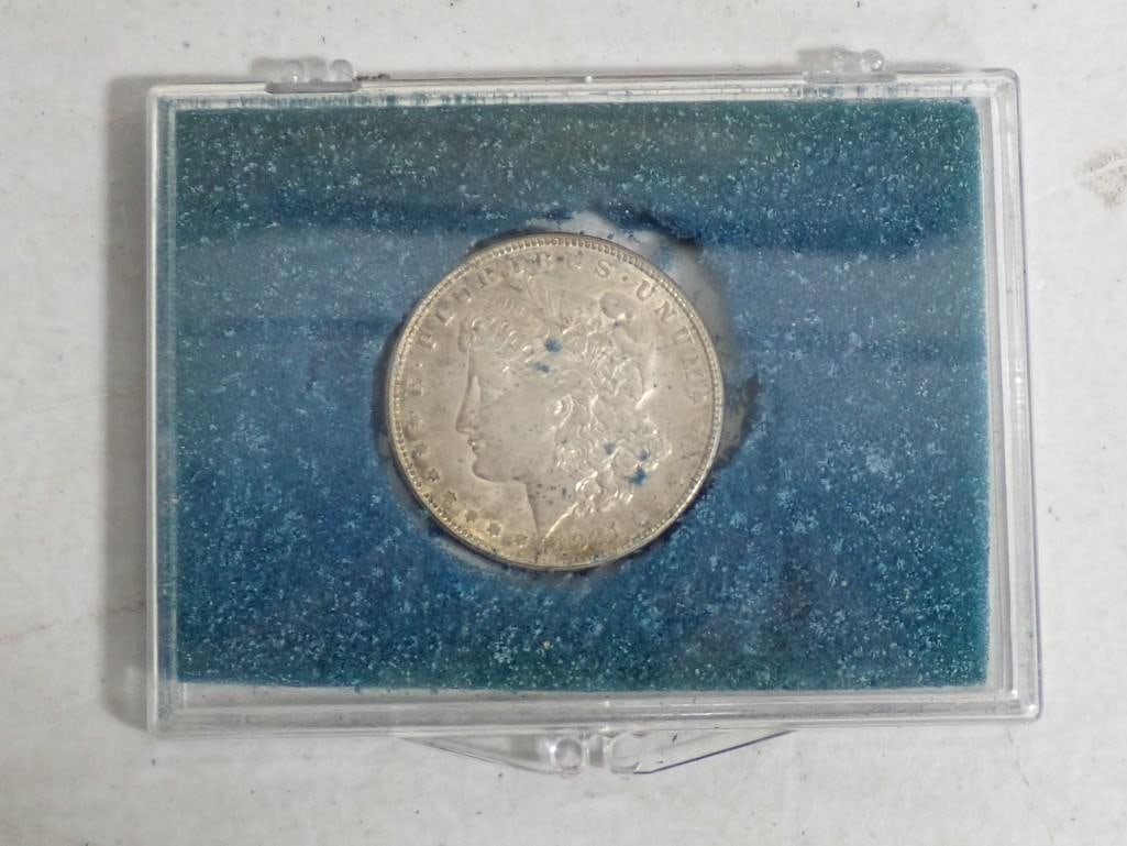 1921 Morgan Dollar 90% Silver Coin with Case (1 of 3)