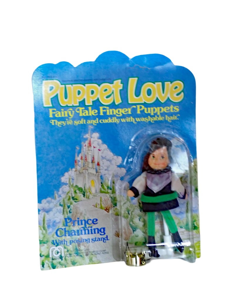 Vtg 1977 Puppet Love Fairy Tale Finger Puppet Prince Charming with Posing Stand by Mego NOS New Old (1 of 6)