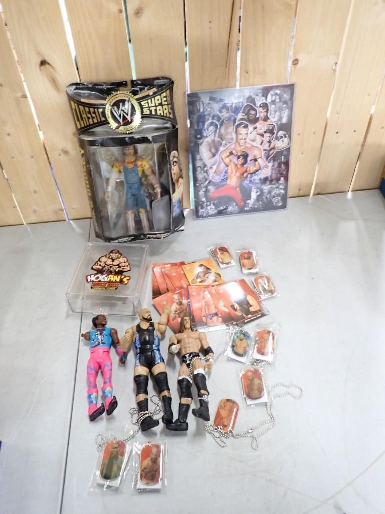 Wrestling Toy Lot including Spike Dudley Action Figure, Trading Cards, NWO "Buff" Autograph - no COA (1 of 10)