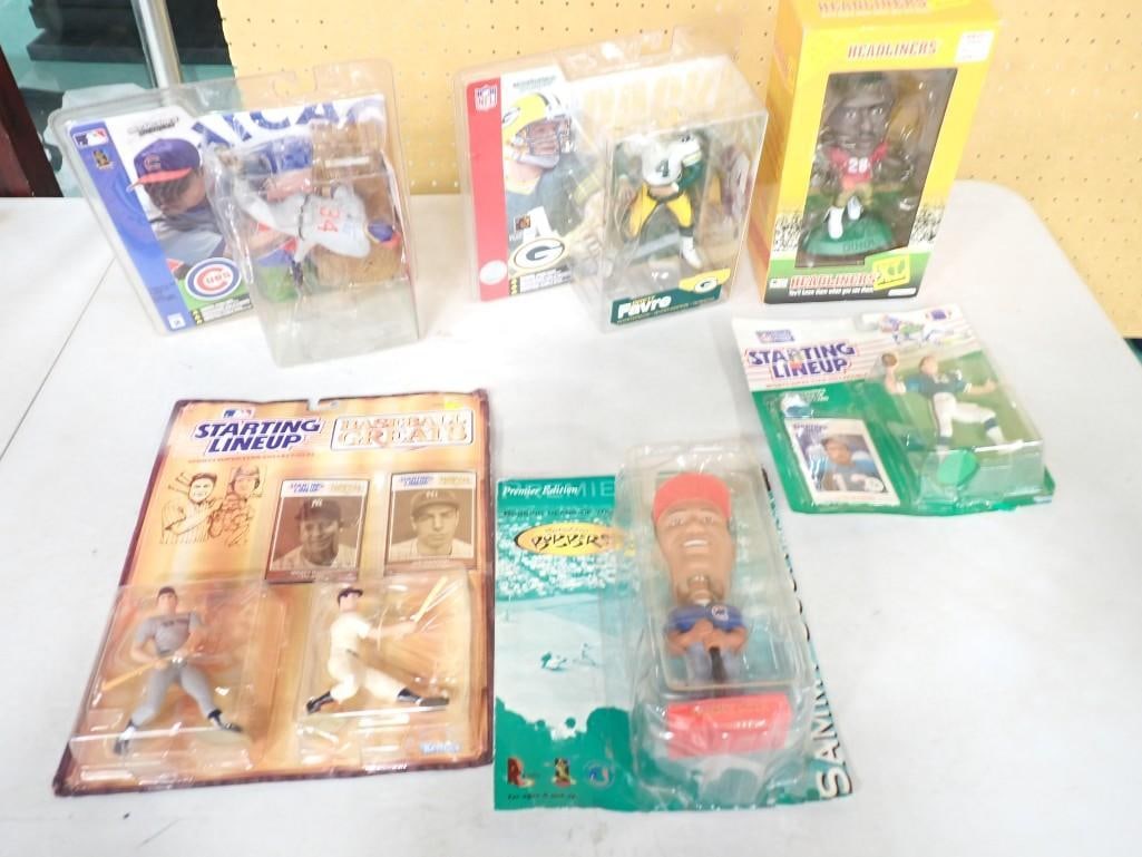 New in Package Sports Figurines including Brett Favre, Headliners, Starting Lineup, Dan Marino, etc.: New in Package Sports Figurines including Brett Favre, Headliners, Starting Lineup, Dan Marino, etc.