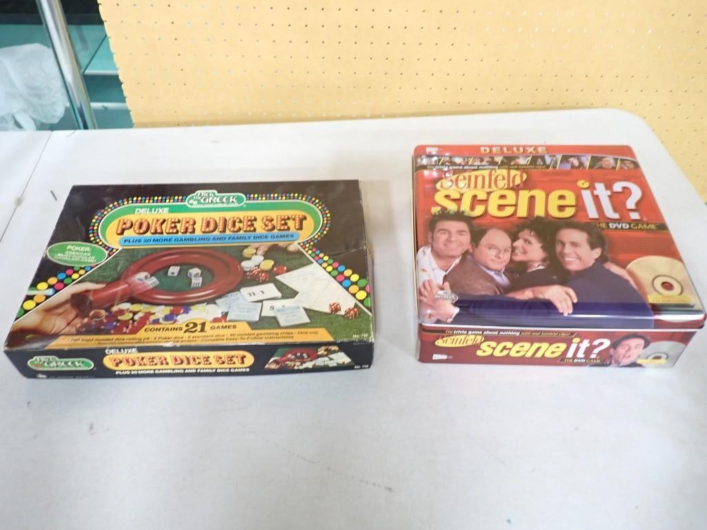 Poker Dice Set Family Game Set and Seinfeld Scene it? The DVD Game: Poker Dice Set Family Game Set and Seinfeld Scene it? The DVD Game