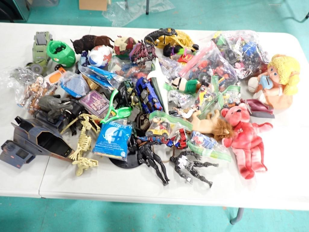 Large Assorted Toy Lot including Action Figures, Cars, Cabbage Patch, McDonald's, Animals, GI Joe, e (1 of 4)