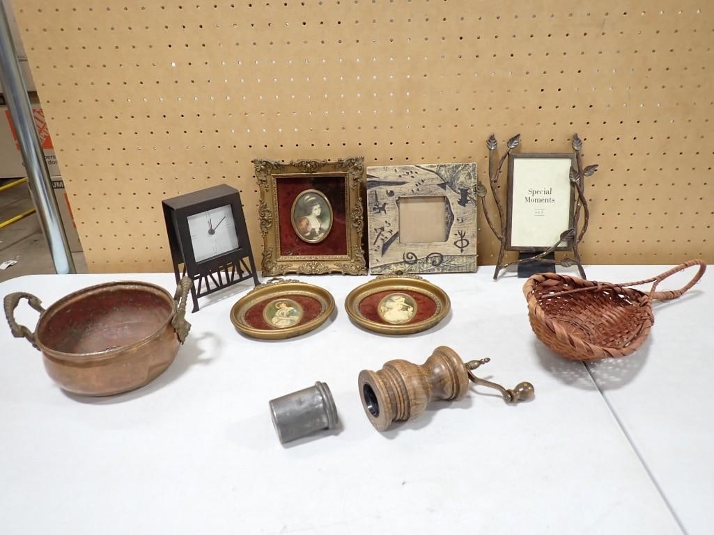Misc Lot incl Copper Pot, Pepper mill, Picture Frames, etc (1 of 11)