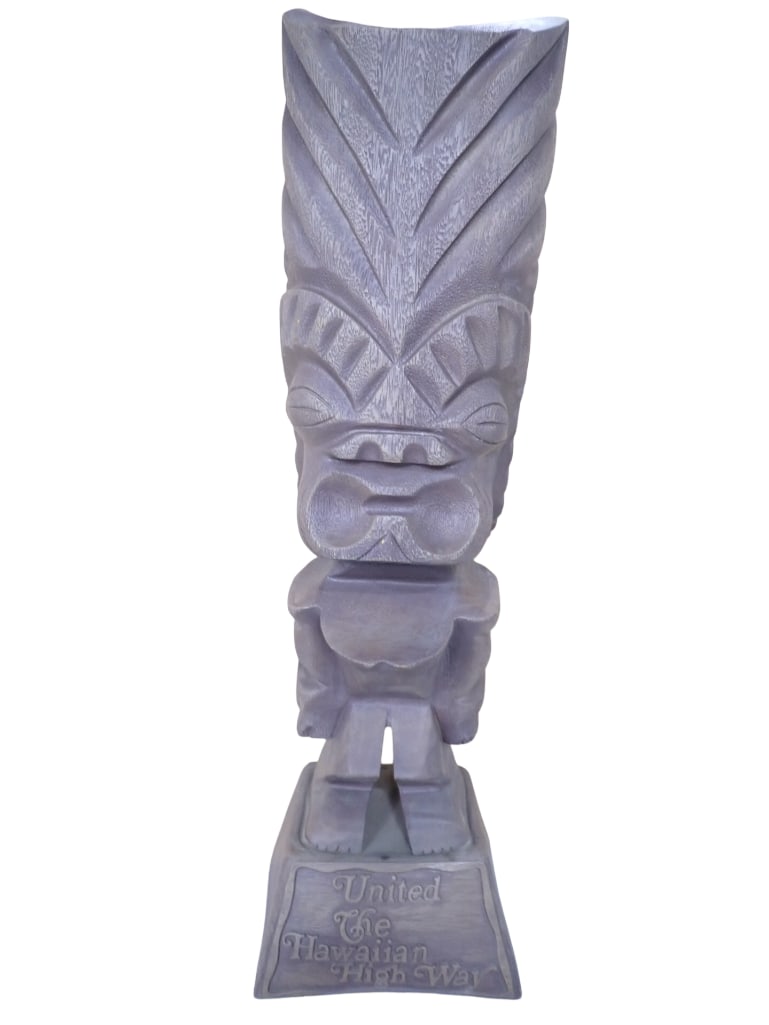 Vintage United Airlines Tiki Advertising Statue United The Hawaiian Highway (1 of 5)