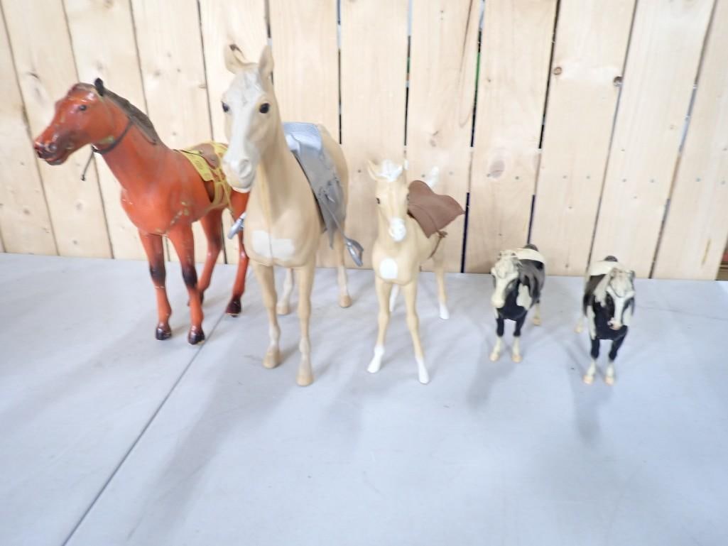 Lot of 5 Toy Horses including 2 Breyer Horses (1 of 7)