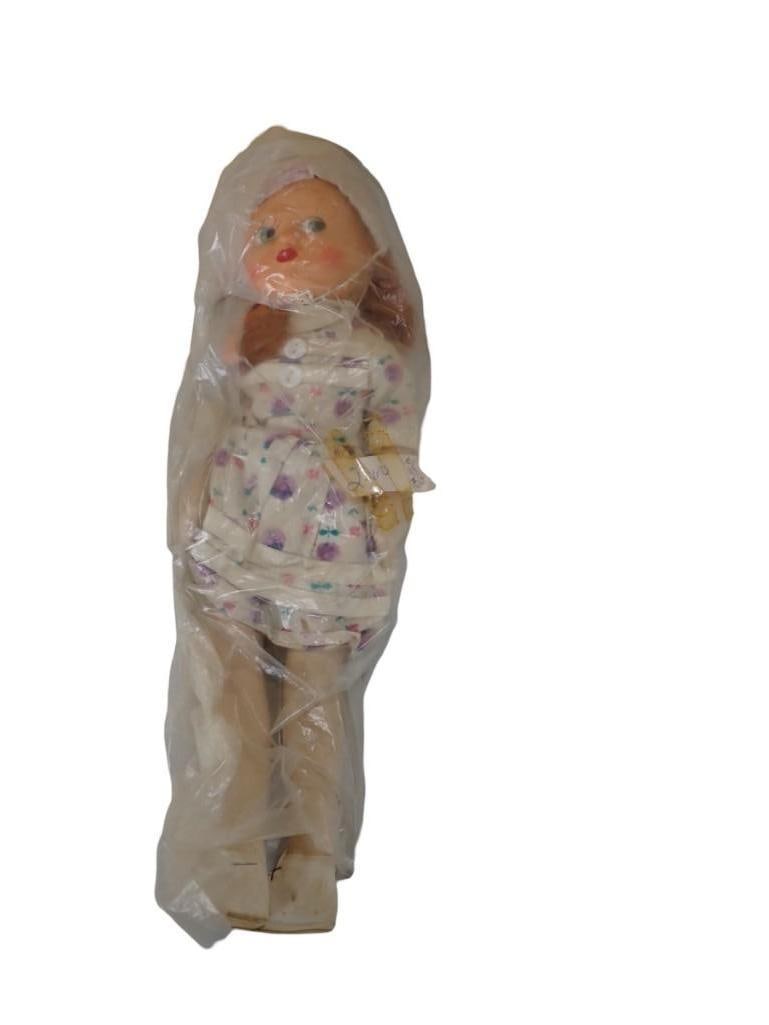 Vintage Doll with plush body and hard rubber face: Vintage Doll with plush body and hard rubber face