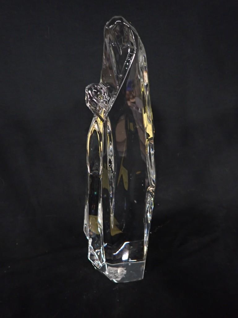 Nambe Crystal Germany Mother and Child Sculpture: Nambe Crystal Germany Mother and Child Sculpture