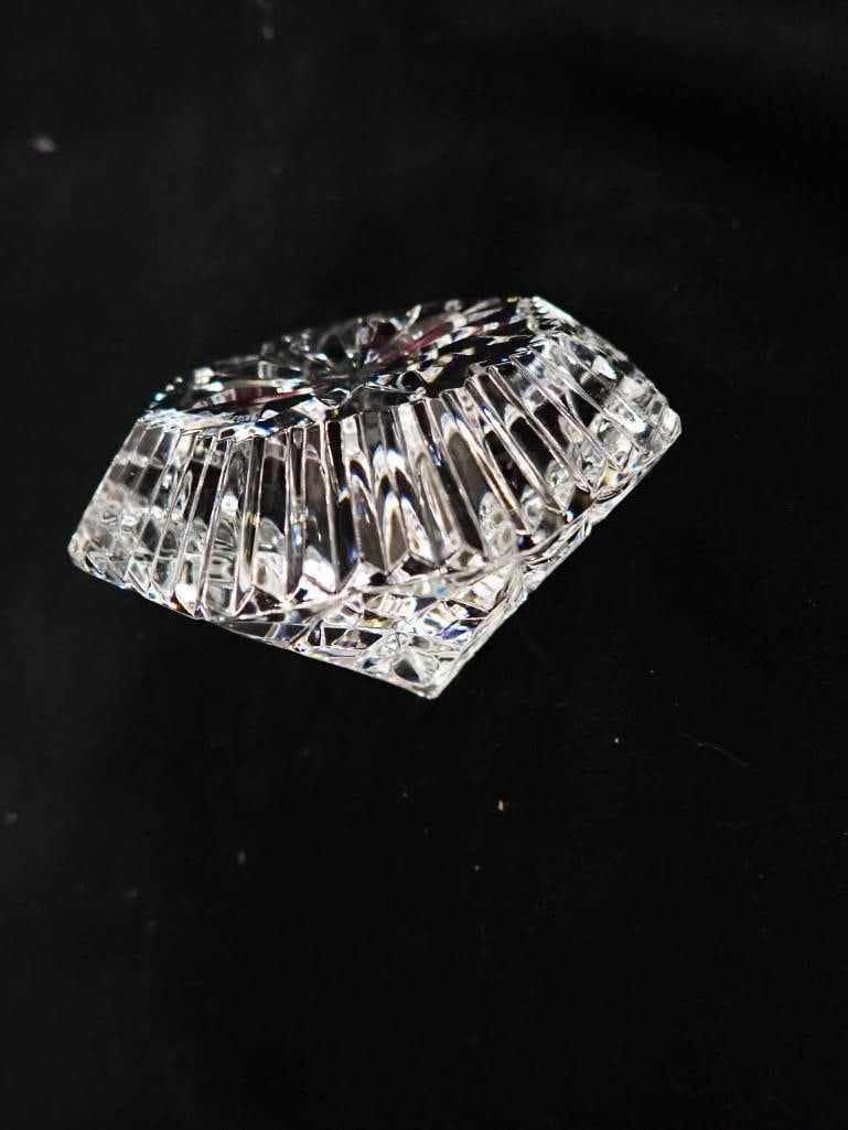 Waterford Crystal Diamond Shaped Paperweight or Sculpture: Waterford Crystal Diamond Shaped Paperweight or Sculpture