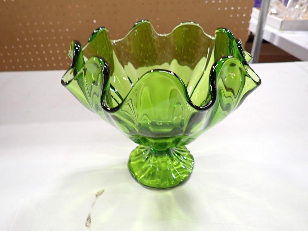 LE Smith Footed Compote Wintergreen Simplicity c. 1964-1972 (1 of 5)