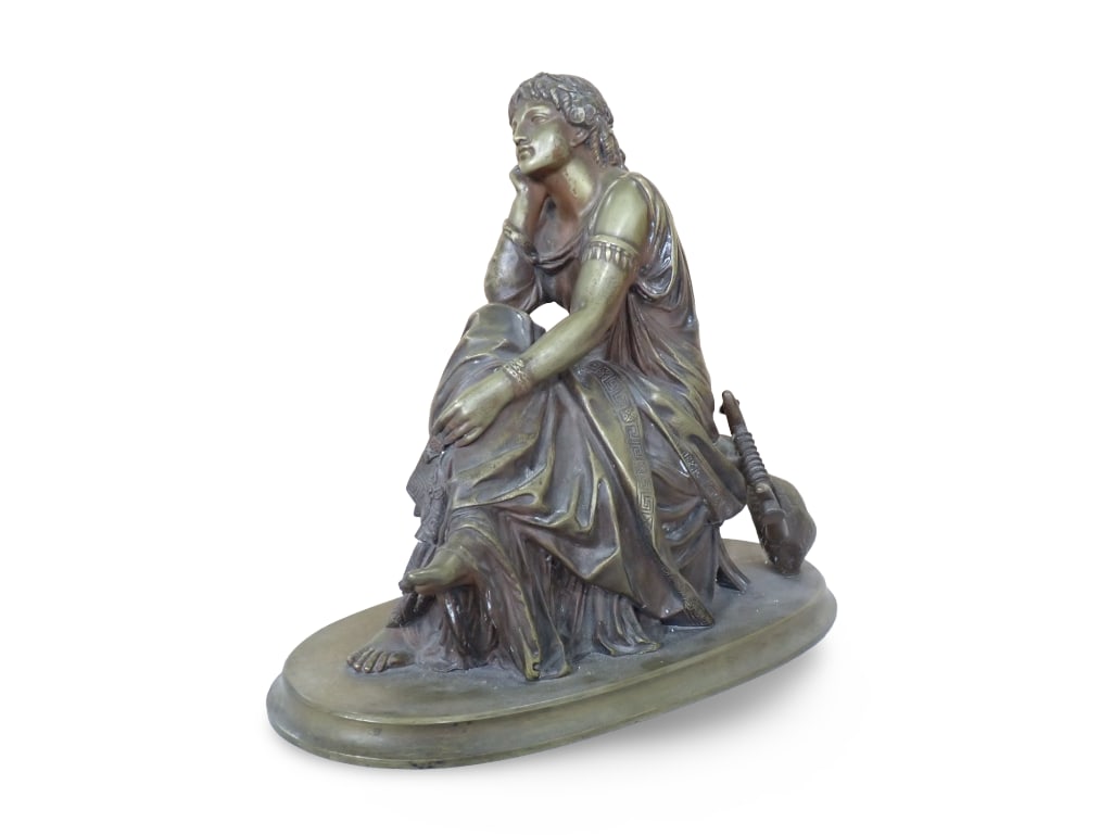 Bronze Statue of Greek goddess Euterpe (1 of 10)