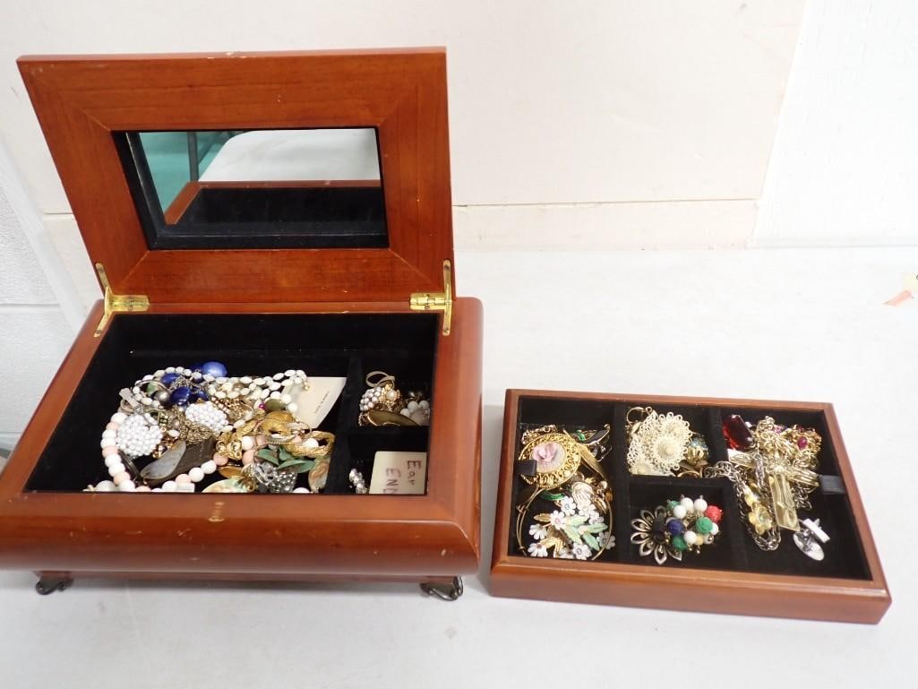 Costume Jewelry in a Jewelry Box: Costume Jewelry in a Jewelry Box