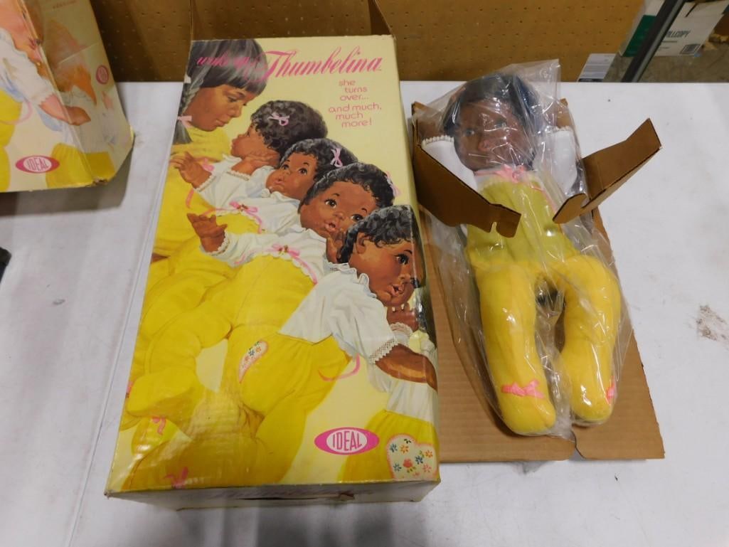 Vintage African American Wake up Thumbelina Ideal doll with original box (1 of 3)