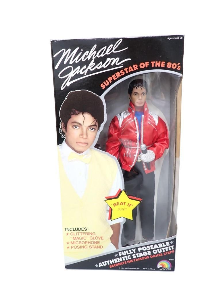 Vintage Michael Jackson Doll / Action Figure New Old Stock Beat It! Outfit 1984 LJN MJJJ Productions (1 of 5)