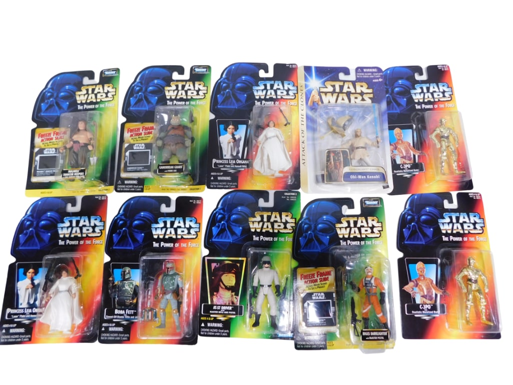 10 Star Wars POTF & AOFC Figures NOC Lot (1 of 4)