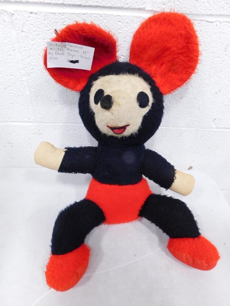 Antique or Vintage Carnival Prize Plush Mouse approx 19" by Genie Toys (1 of 5)