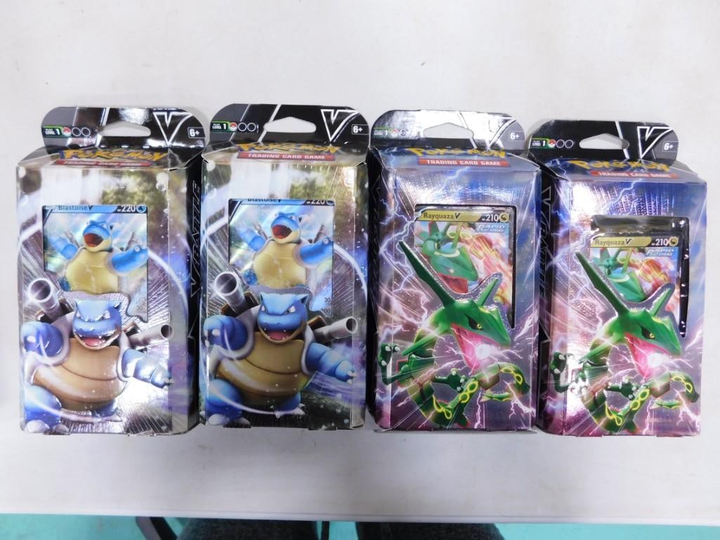 2 Pokemon Blastoise and 2 Pokemon Rayquaza Trading Cards Games 3 New and Sealed and 1 Open: 2 Pokemon Blastoise and 2 Pokemon Rayquaza Trading Cards Games 3 New and Sealed and 1 Open