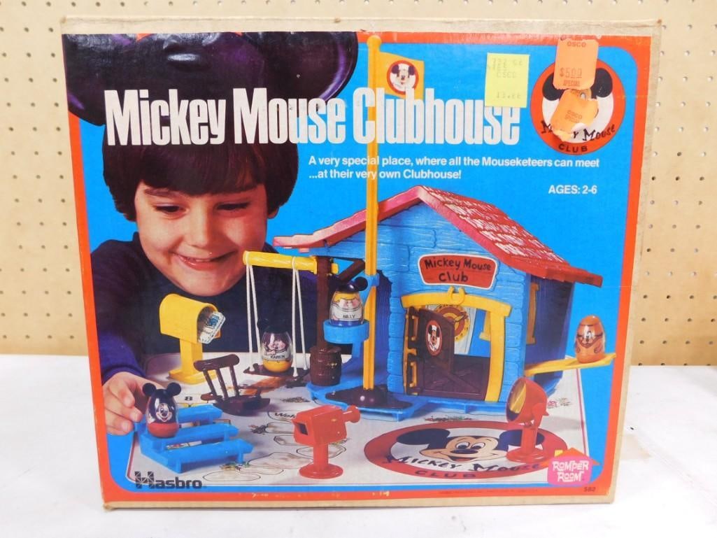 Vtg 1976 Weebles Mickey Mouse Clubhouse Playset by Hasbro Romper Room in Original Box: Vintage 1976 Weebles Mickey Mouse Clubhouse Playset by Hasbro Romper Room in Original Box