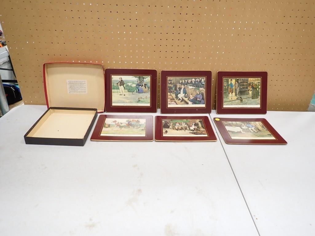 Set of 6 Matador England Melamine Cork Picture Mats: Set of 6 Matador England Melamine Cork Picture Mats