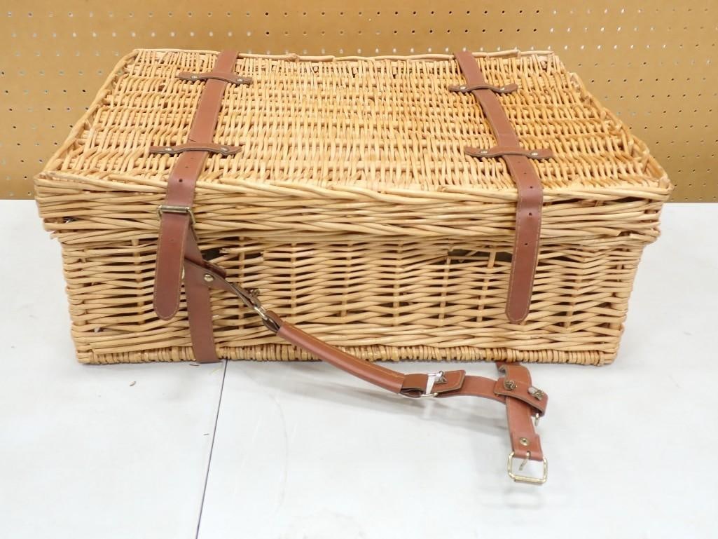Wicker Picnic Basket Set with Plates, Flatware, etc. (1 of 6)