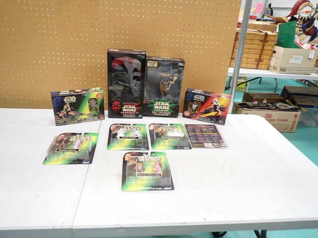 Star Wars New in Package Toy Lot including Action Figures, Speeder Bike, Darth Maul, etc. (1 of 8)
