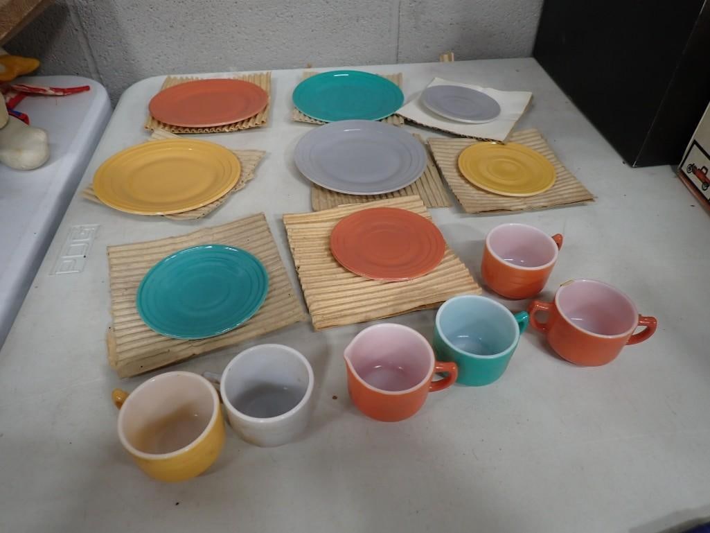 Vintage Little Hostess Tea Set - six cups, and 8 plates: Vintage Little Hostess Tea Set - six cups, and 8 plates