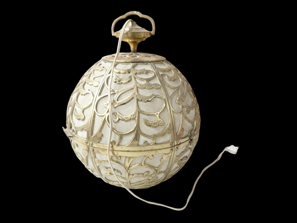 Vintage MCM Hanging Swag Lamp or Light (1 of 8)