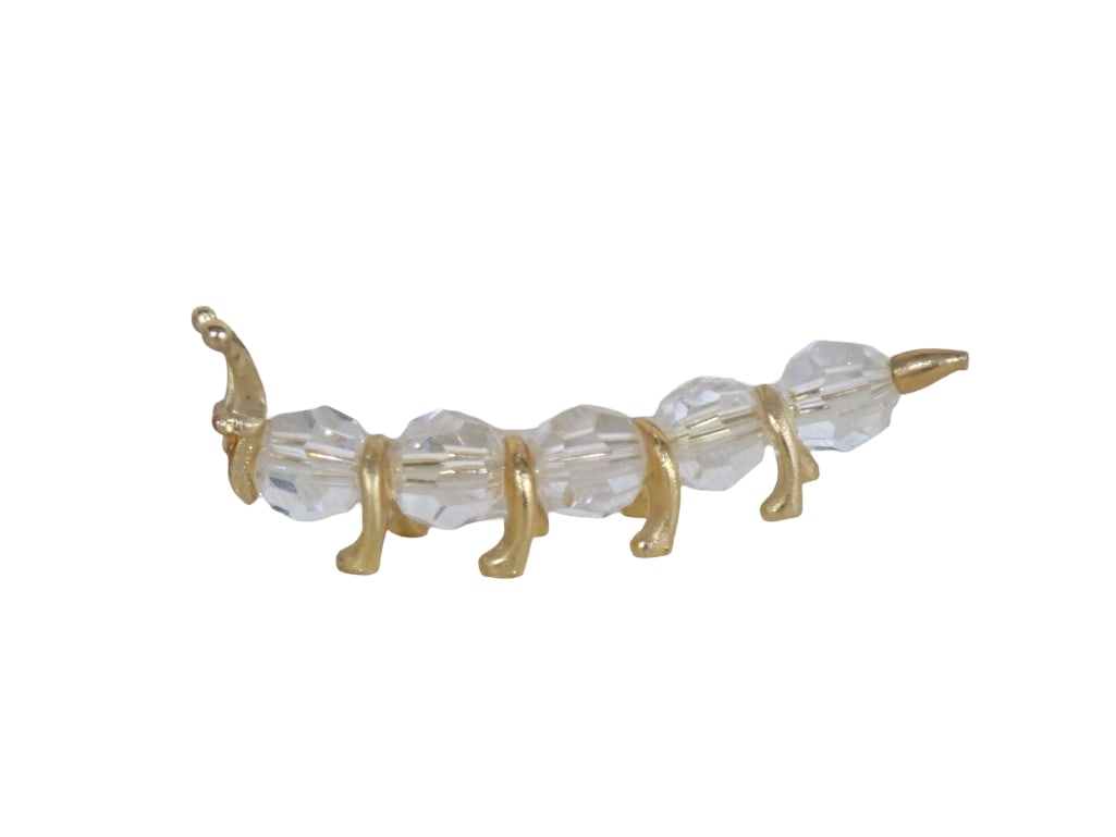 Swarovski Strass Crystal Animation Caterpillar: Swarovski Strass Crystal Animation Caterpillar in Original Box 