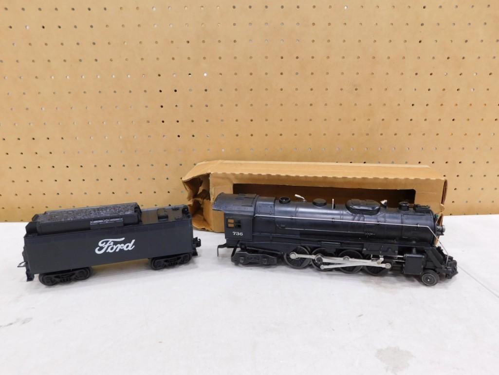Lionel O Scale Train Engine 736 and a Ford Coal Car (1 of 11)