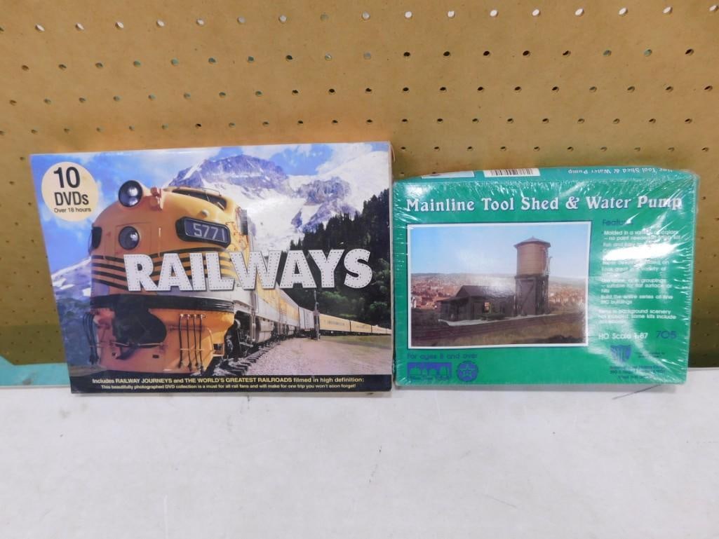 Railways 10 DVD Box Set and Mainline Tool Shed & Water Pump H0 Scale Accessory (1 of 8)