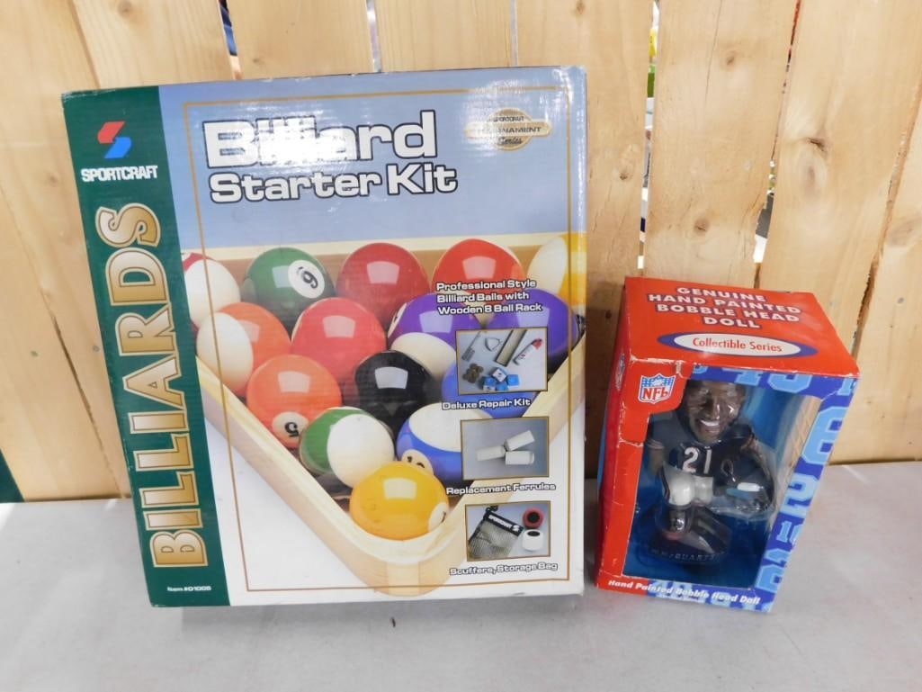 Sportcraft Billiard Starter Kit and w. McQuarters Hand Painted Bobble Head (1 of 8)