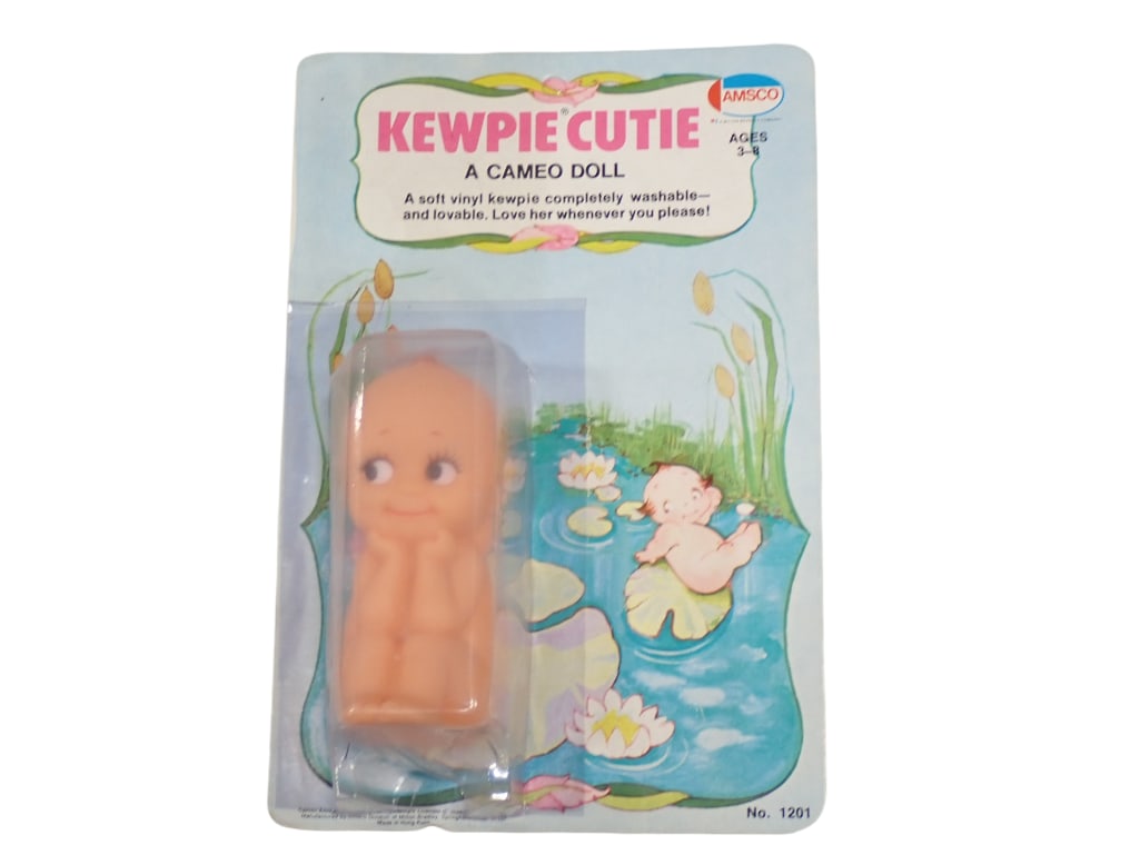 Vintage Kewpie Cutie A Cameo Doll Amsco New Old Stock 1974 Milton Bradley: Vintage Kewpie Cutie A Cameo Doll Amsco New Old Stock 1974 Milton Bradley Package has some bending and wear