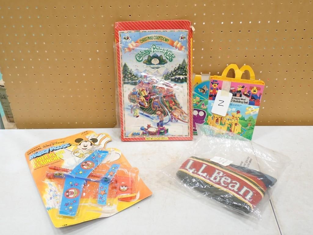 Vintage Walt Disney Mickey Mouse Glider Plane & Launcher in Original Package, LL Bean Hat,: Vintage Walt Disney Mickey Mouse Glider Plane & Launcher in Original Package, LL Bean Hat, etc