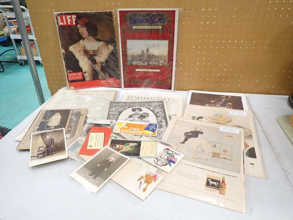 Vintage Ephemera incl Magazines, Pictures, Advertisements, etc (1 of 14)
