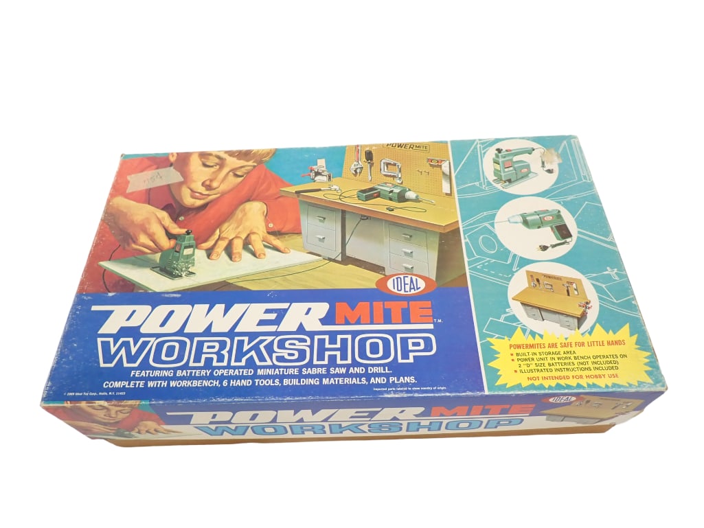 Vtg 1969 Ideal Power Mite Workshop Playset NOS New Old Stock (1 of 14)