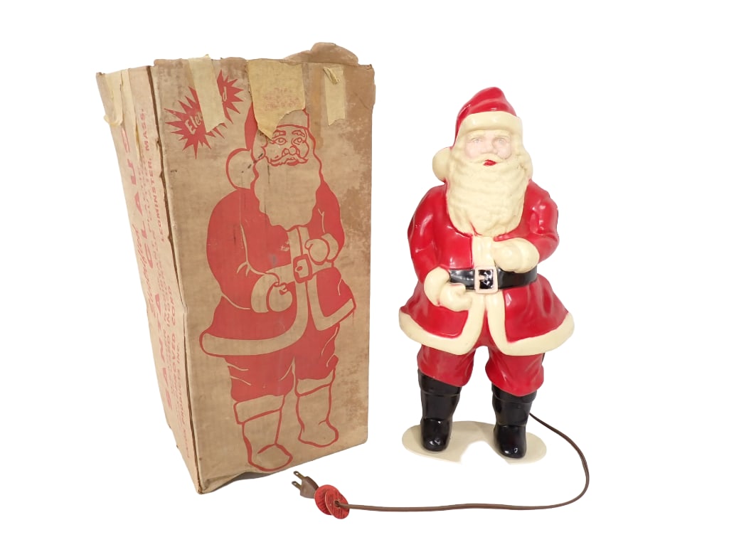 Vintage Blow Mold Santa Claus Christmas Decoration Electrified with Original Box (1 of 8)