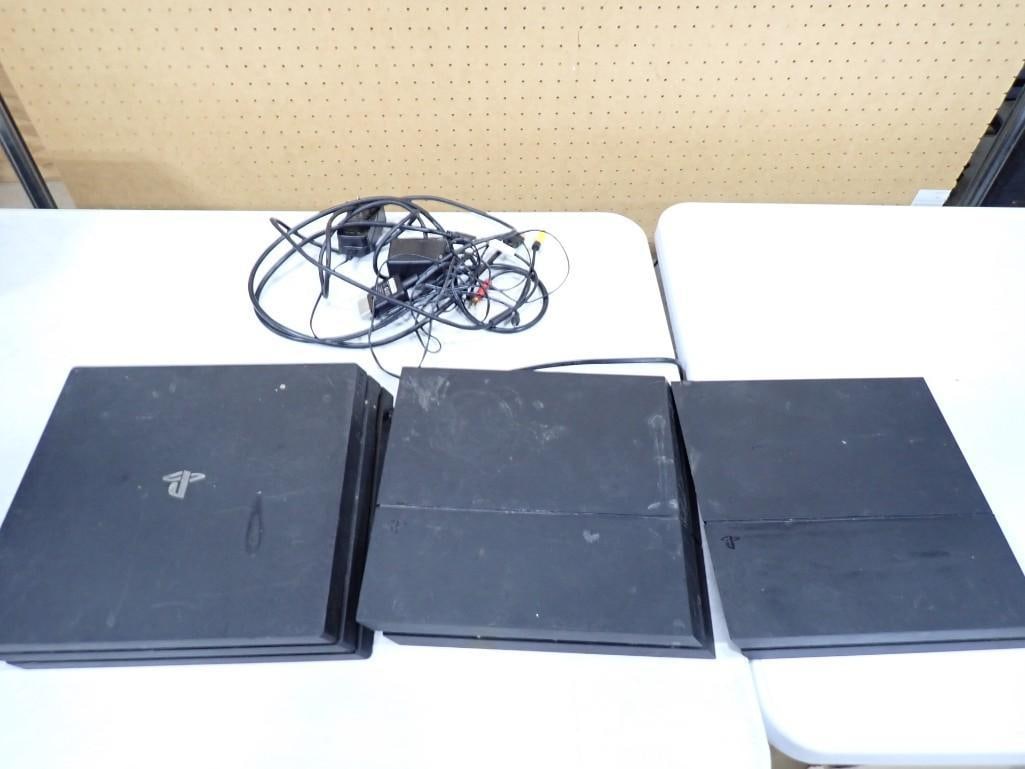3 Sony PlayStation 4 PS/4 Game Systems - Untested and not all cords present (1 of 9)