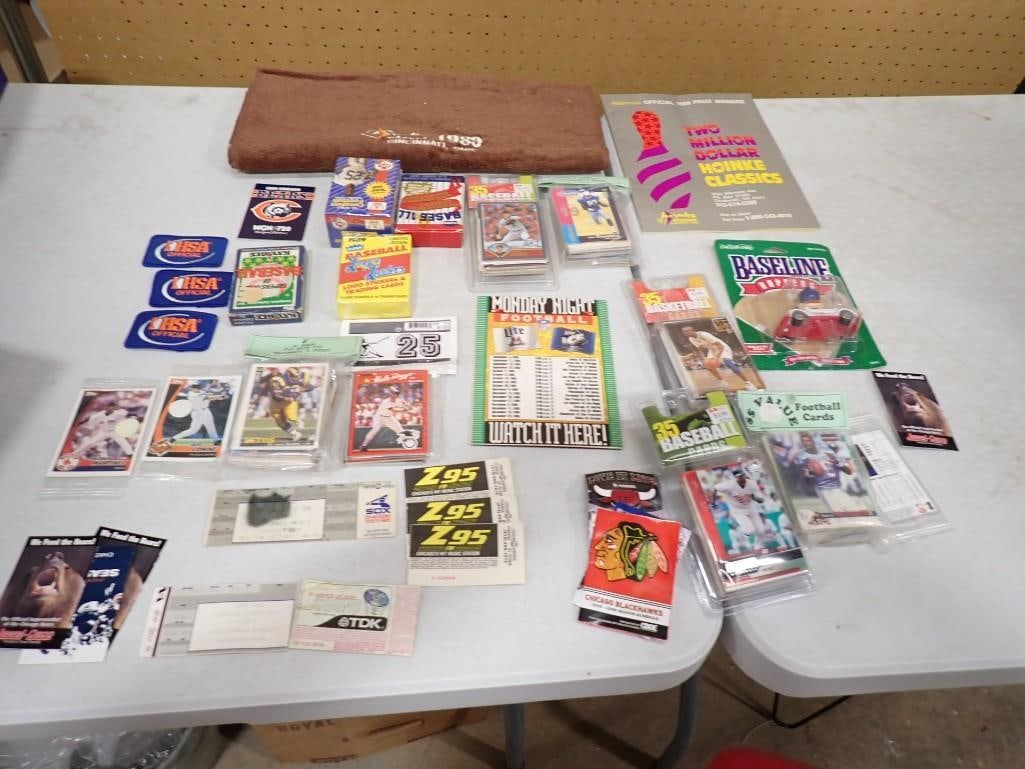 Vintage Sports Lot including Baseball Cards, Ticket Stubs, Ephemera, etc (1 of 6)