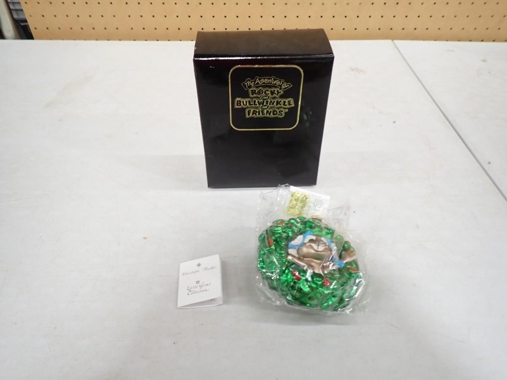 Christopher Radko Rocky & Bullwinkle Christmas Ornament with original Box: Christopher Radko Rocky & Bullwinkle Christmas Ornament with original Box