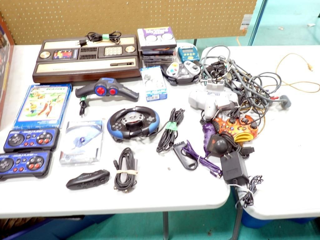 Video Game Lot including Vintage Intellevision, Controllers, Games, etc.  All untested (1 of 7)