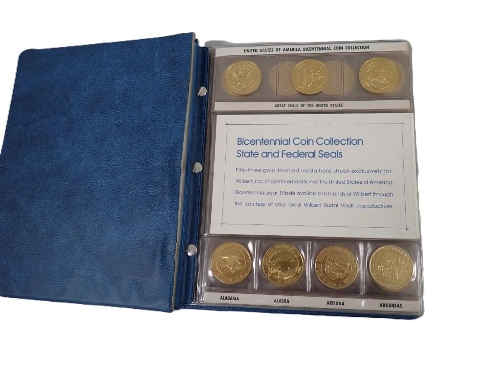 United States Bicentennial Coin Collection State & Federal Seals Collector's Book with Coins (1 of 6)