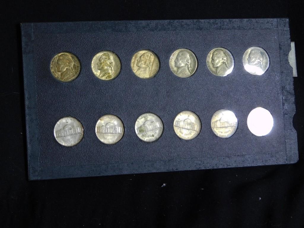 12 Wartime Nickels 35% Silver WWII Era Jefferson Nickels: 12 Wartime Nickels 35% Silver WWII Era Jefferson Nickels