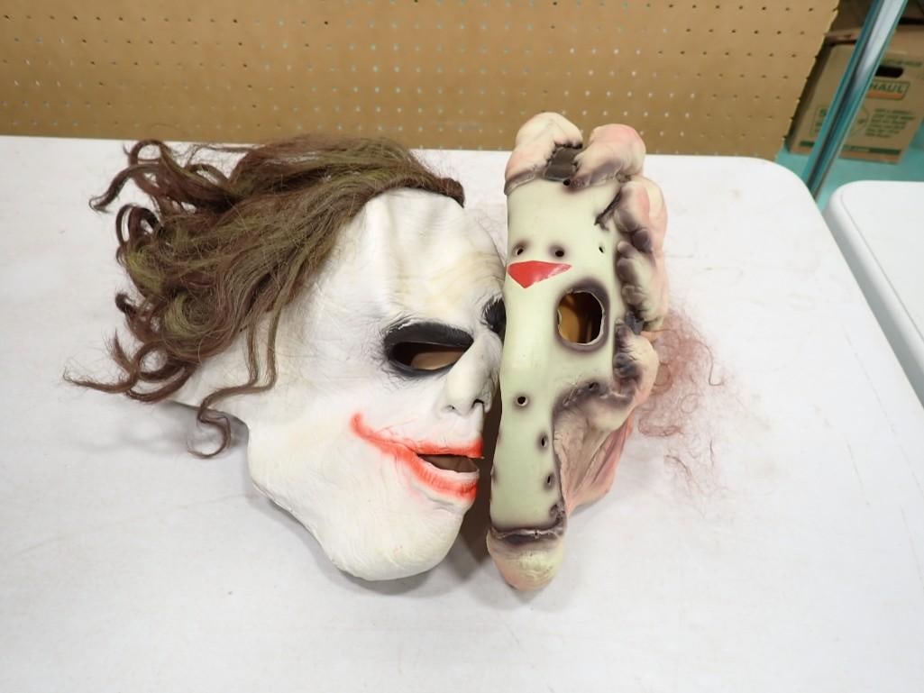 Pair of Halloween Masks - Bat Man Dark Knight Joker: Pair of Halloween Masks - Bat Man Dark Knight Joker