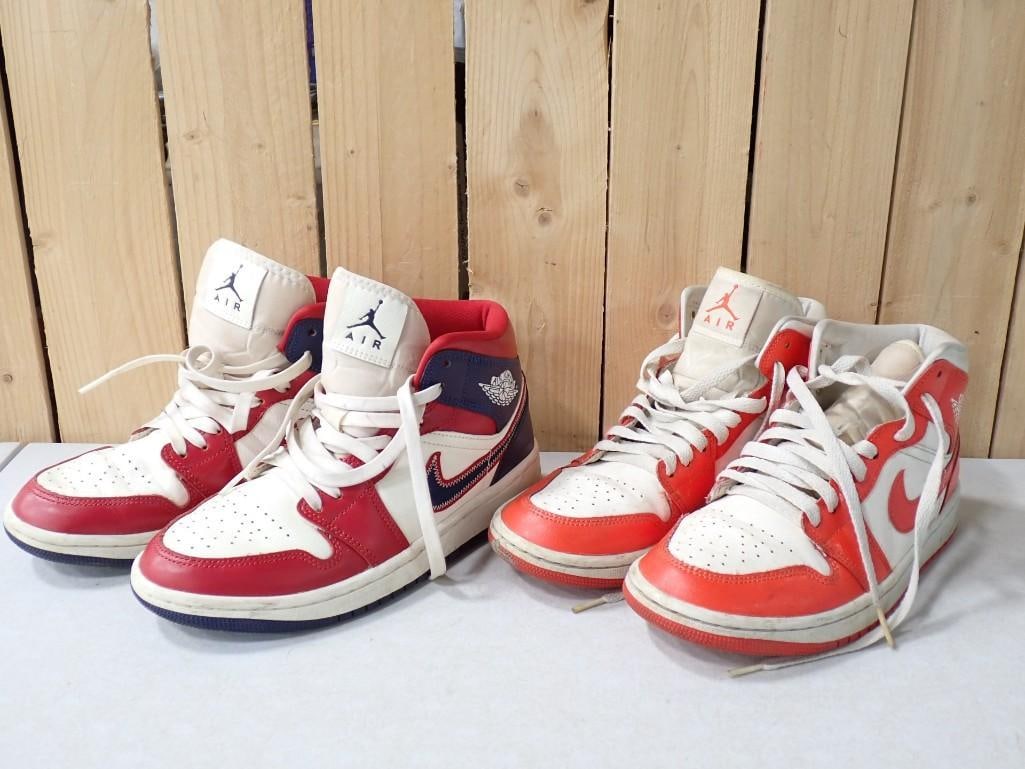 Two Pairs of Nike Air Jordan Basketball Shoes - Sizes 7.5 and 8: Two Pairs of Nike Air Jordan Basketball Shoes - Sizes 7.5 and 8