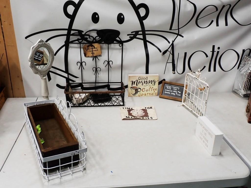 Misc Lot of Home Decor / Planters, Mirror, Wall Hanging, etc. (1 of 4)