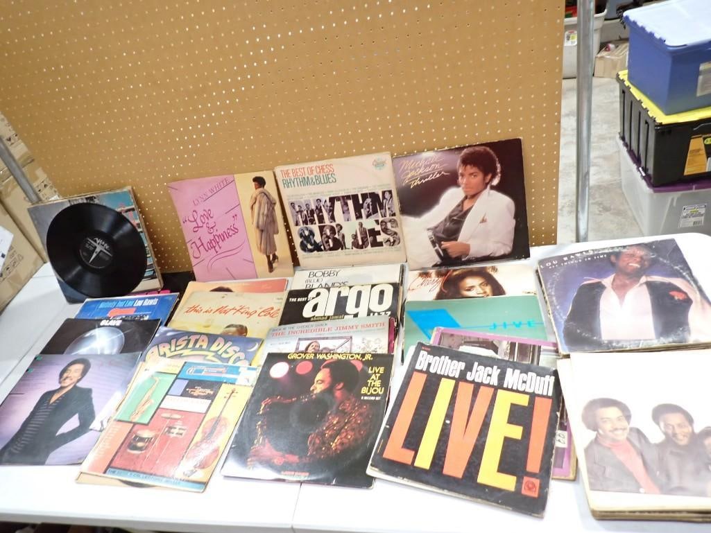Large Lot of Vinyl Record Albums including Michael Jackson, Grover Washington Jr., Lou Rawls, Jimmy (1 of 10)