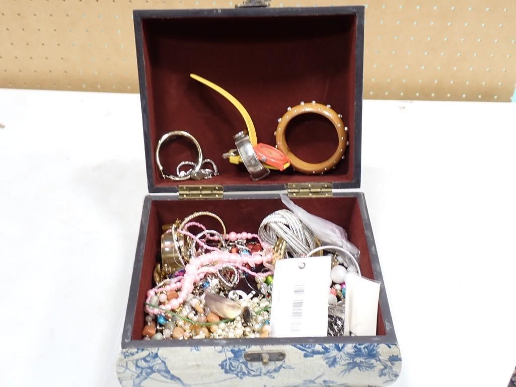 Costume Jewelry in Jewelry Box: Costume Jewelry in Jewelry Box