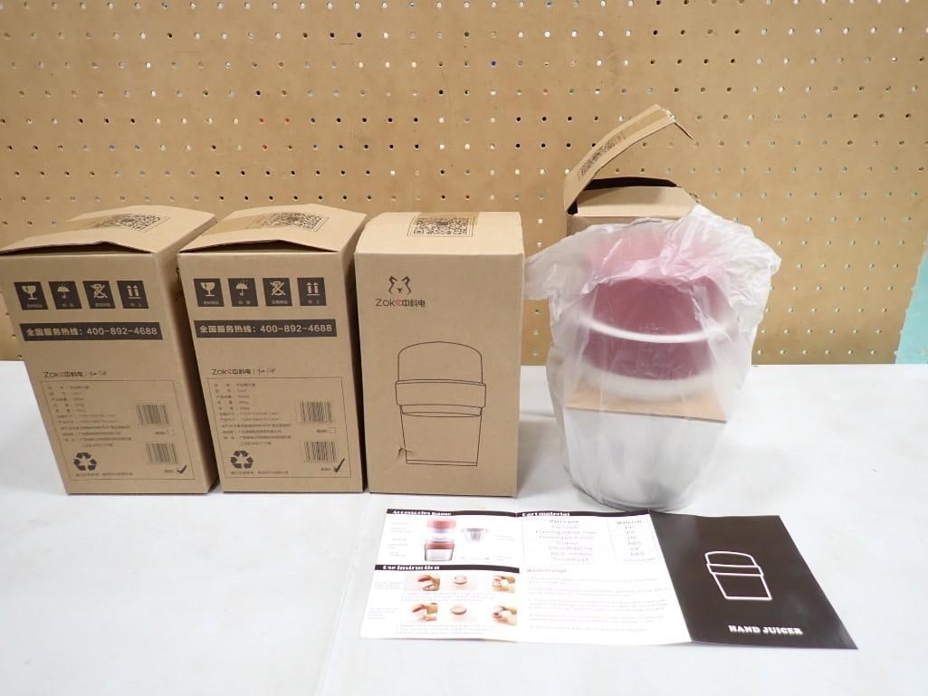 Lot of 4 Zoke Hand Juicers New in Box: Lot of 4 Zoke Hand Juicers New in Box