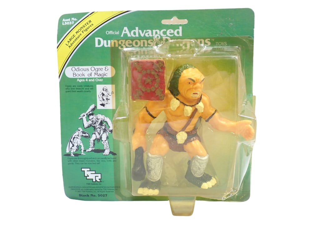 Vtg LJN Official Advanced Dungeons & Dragons Odious Ogre & Book of Magic Figure NOS New Old (1 of 7)